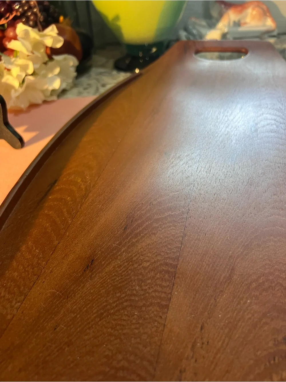 Vintage Dansk Oval Surfboard shaped teakwood Serving Tray